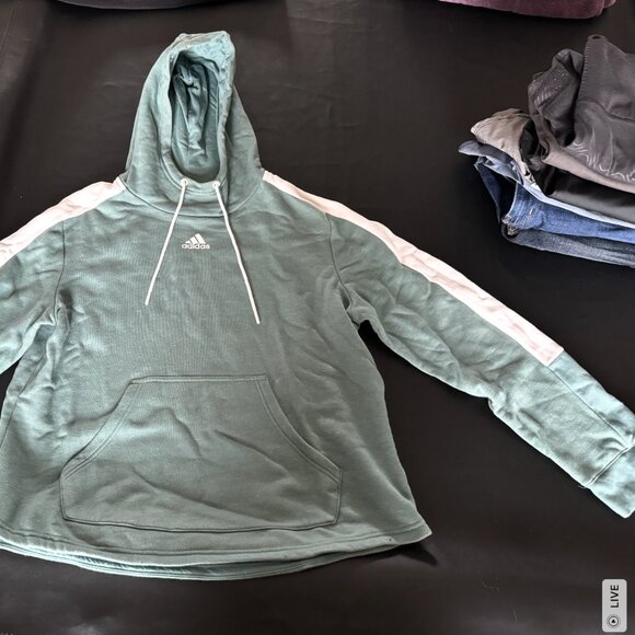 Women's Large Teal Adidas Athletic Sweatshirt - Picture 3 of 8